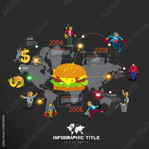 Business infographic elements data visualization vector design.