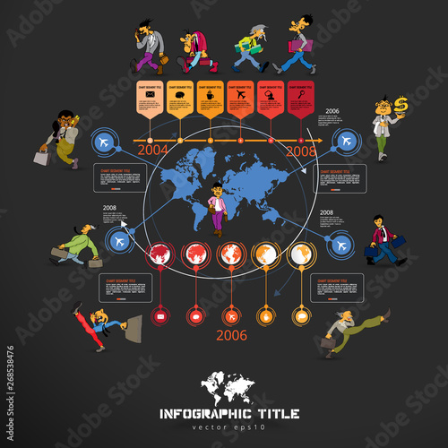 Business infographic elements data visualization vector design.