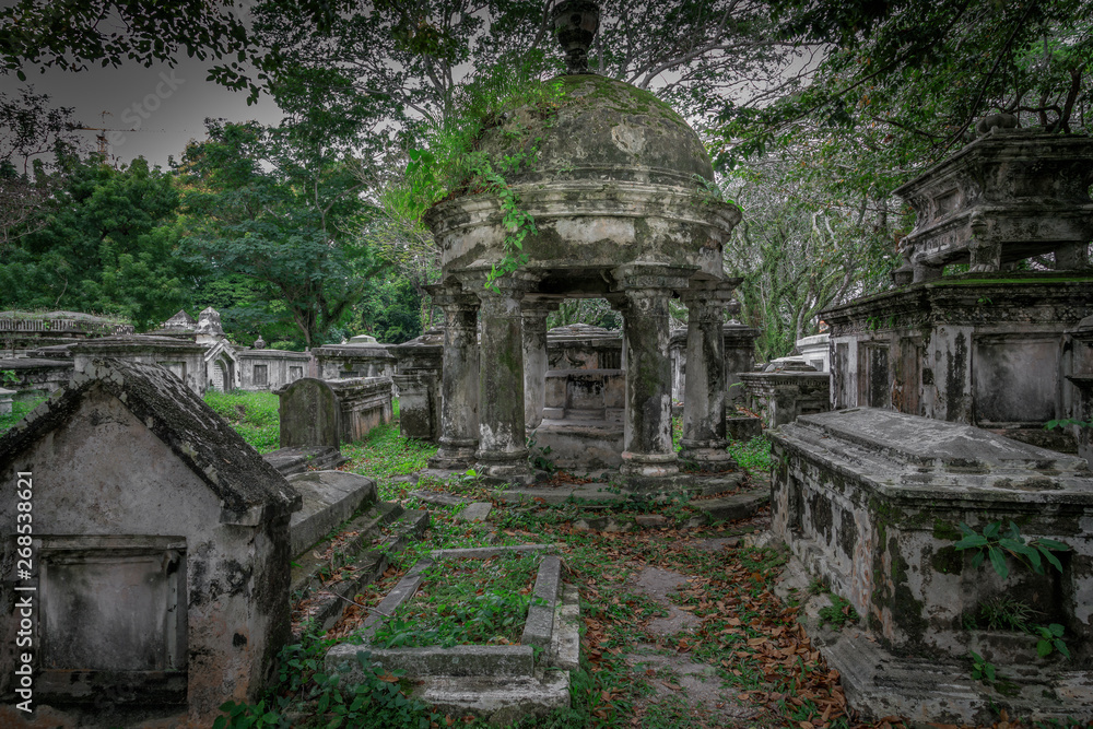 Alter Protestantischer Friedhof in George Town, Penang  Malaysia