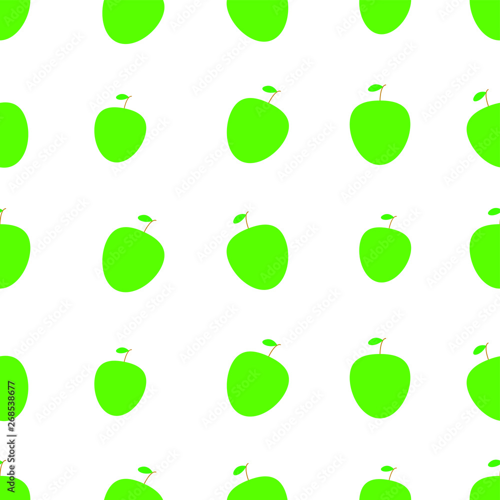 EPS 10 vector. Seamless pattern with apple on white background. EPS 10 vector. Seamless pattern with apple on white background.