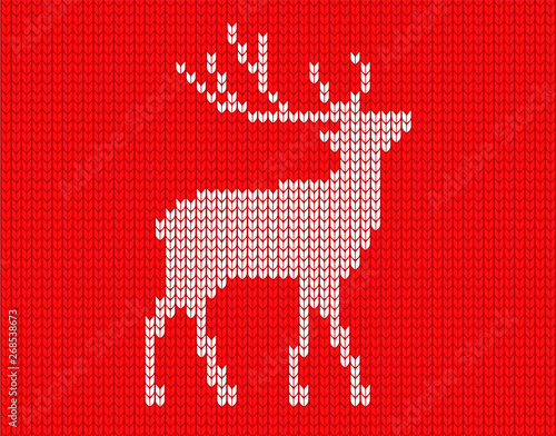 knitted deer in pixels. 