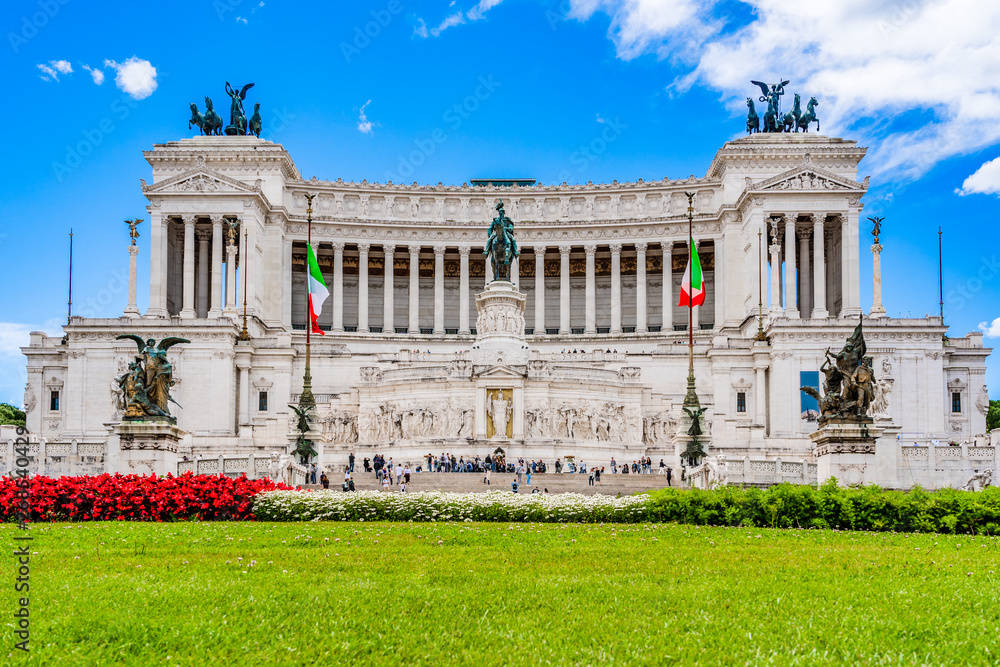 Altar of the Fatherland national monument to Victor Emmanuel II the first king of Italy in Venice Square Rome, Italy