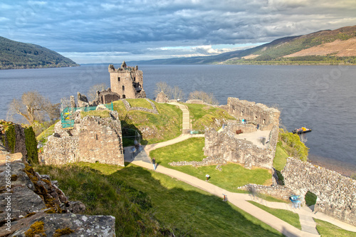 Urquhart Castle and Loch Ness in Scotland