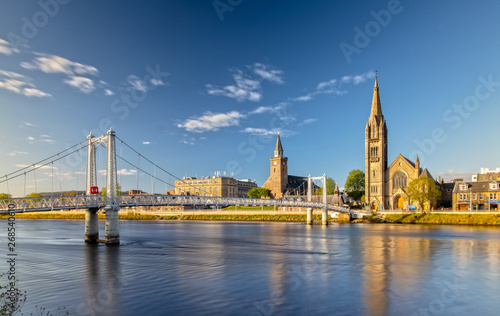 Impression of Inverness and the Greig Street Bridge in Scotland