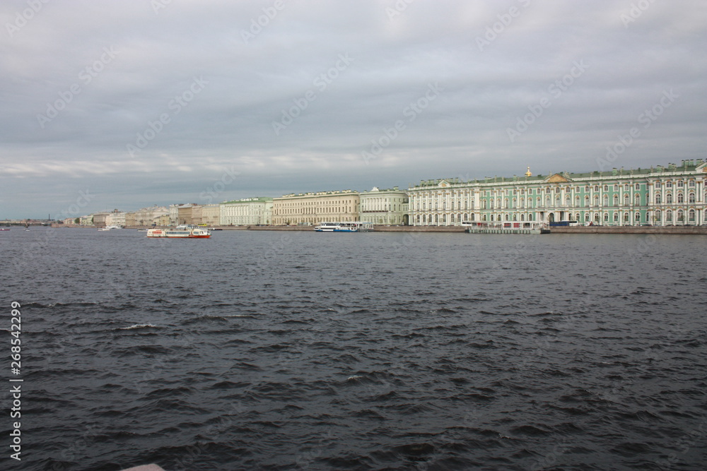  view of the river and the winter Palace in St. Petersburg    