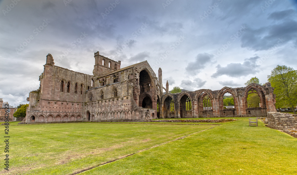 Fototapeta premium Melrose Abbey in the Scottish Borders, Scotland