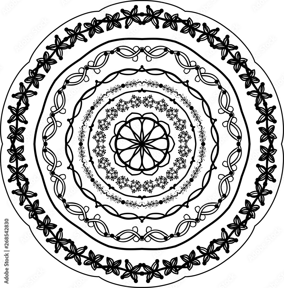 Mandala round decorative pattern for design