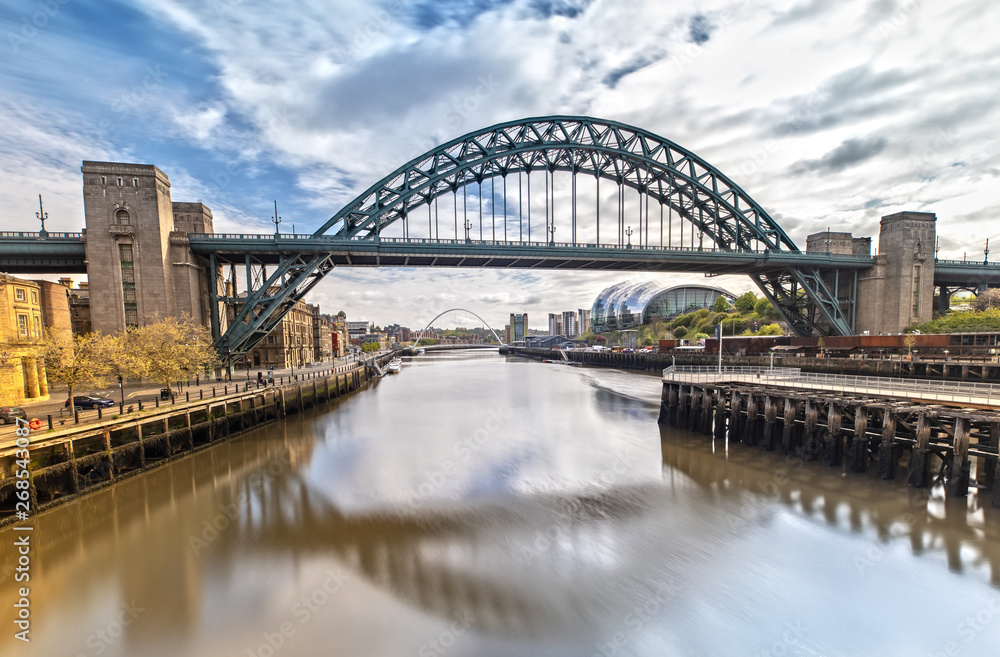 Naklejka premium The Tyne Bridge in Newcastle upon Tyne in Great Britain