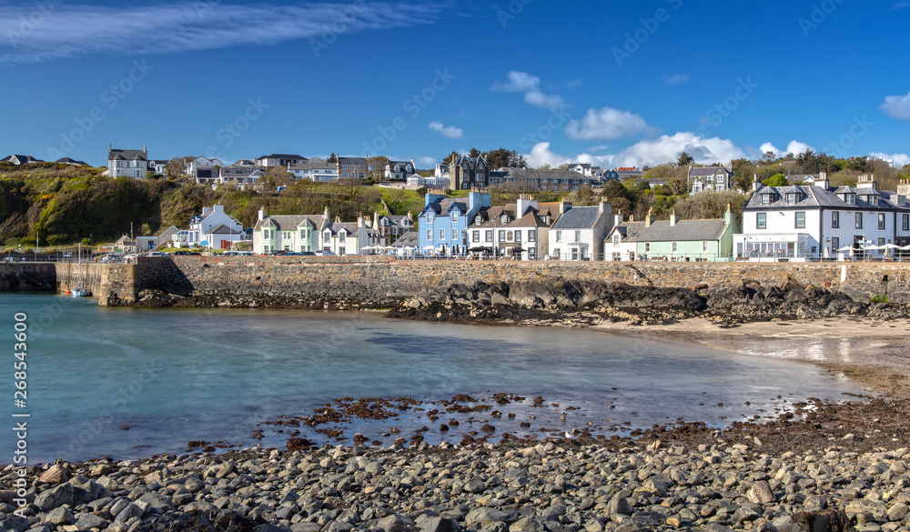 View over Portpatrick in Dumfries and Galloway in Scotland