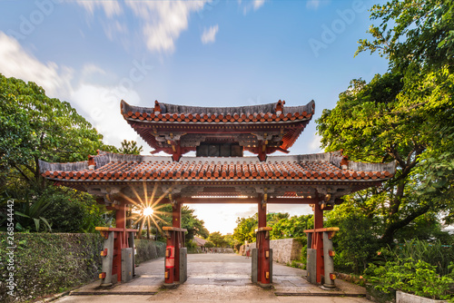 Shureimon gate of Shuri Castle's in the Shuri neighborhood of Naha, the capital of Okinawa Prefecture, Japan.