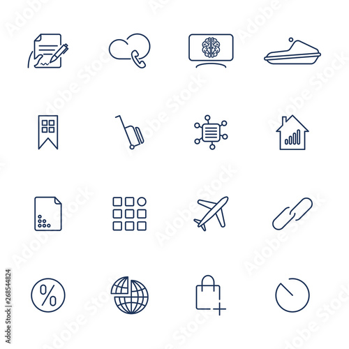 16 different icons for app, mobile, sites