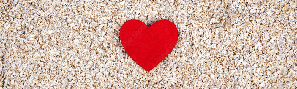 Healthy diet with traditional oats - as a banner or panorama - food concept: love for health, porridge, good nutrition, oats or your heart! Healthy diet with traditional oats - as a banner or panorama - food concept: love for health, porridge, good nutrition, oats or your heart!