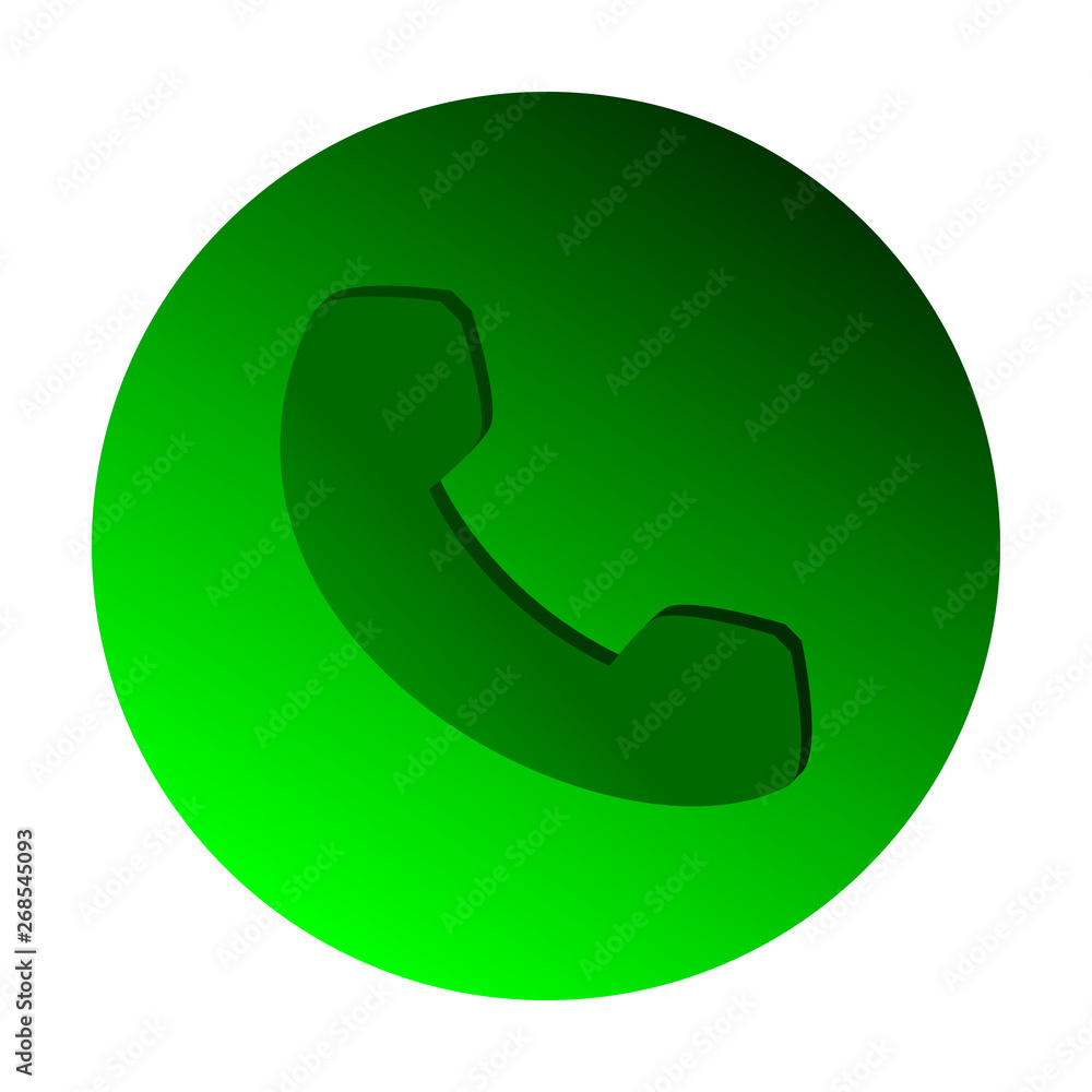 Flat phone icon, handset, vector illustration Flat phone icon, handset, vector illustration