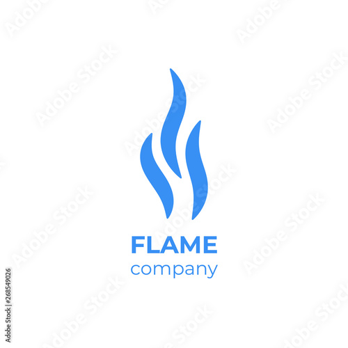 Steam icon. Flat smoke and aroma evaporation symbol, coffee and tea smell blue pictogram. Vector odour and hot vapor