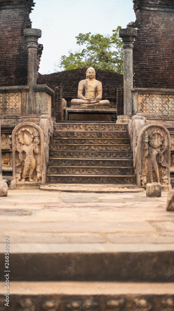 Ancient buddhist kingdom ruin in Polonnaruwa, Sri Lanka