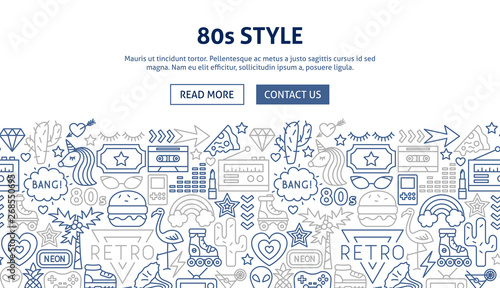 80s Style Banner Design