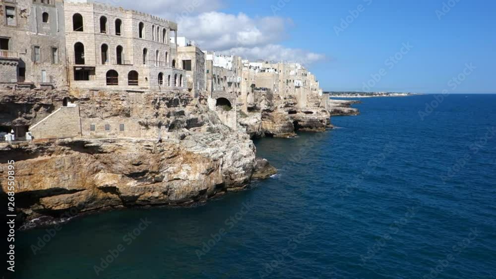 Panoramic view of Polignano. Puglia. Italy. Panoramic view of Polignano. Puglia. Italy.