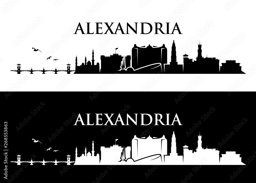 Alexandria skyline - Egypt - vector illustration - Vector