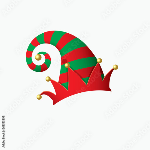 Elf hat, Santa Claus helper - isolated vector illustration - Vector