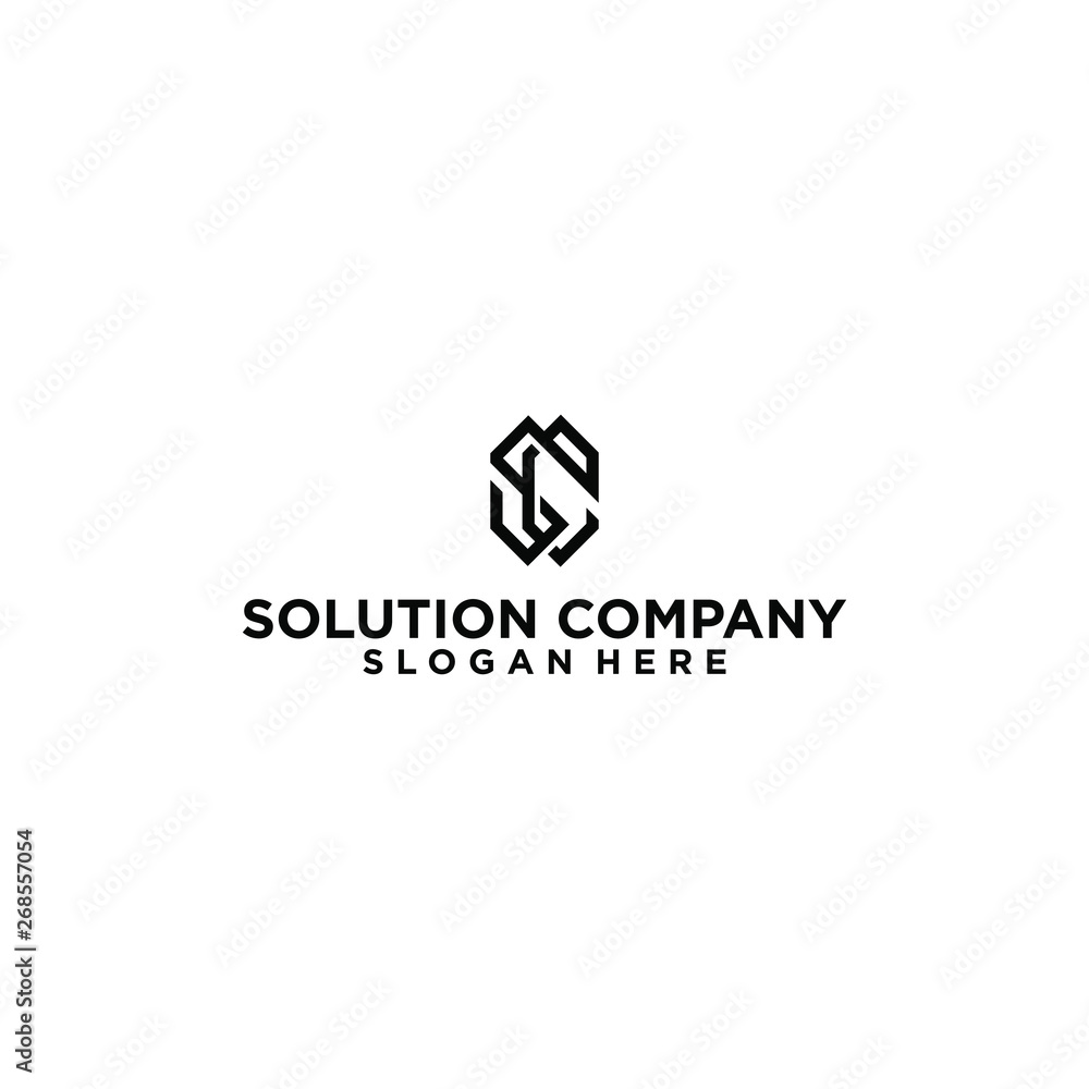 Fototapeta premium Letter S and C Initial, SC Logo Design Inspiration