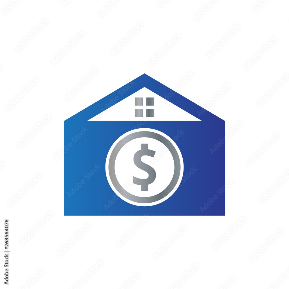 Obraz premium vector illustration home envelope and dollar icon logo design