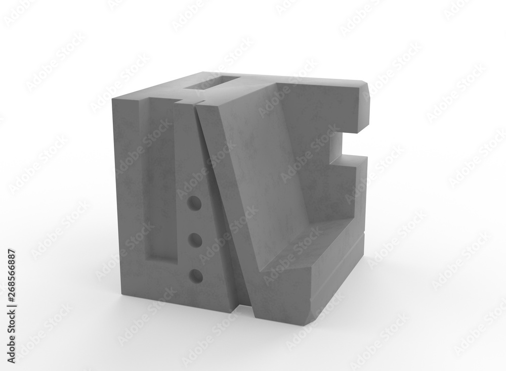 Abstract geometric shape based on cube 3d illustration Abstract geometric shape based on cube 3d illustration