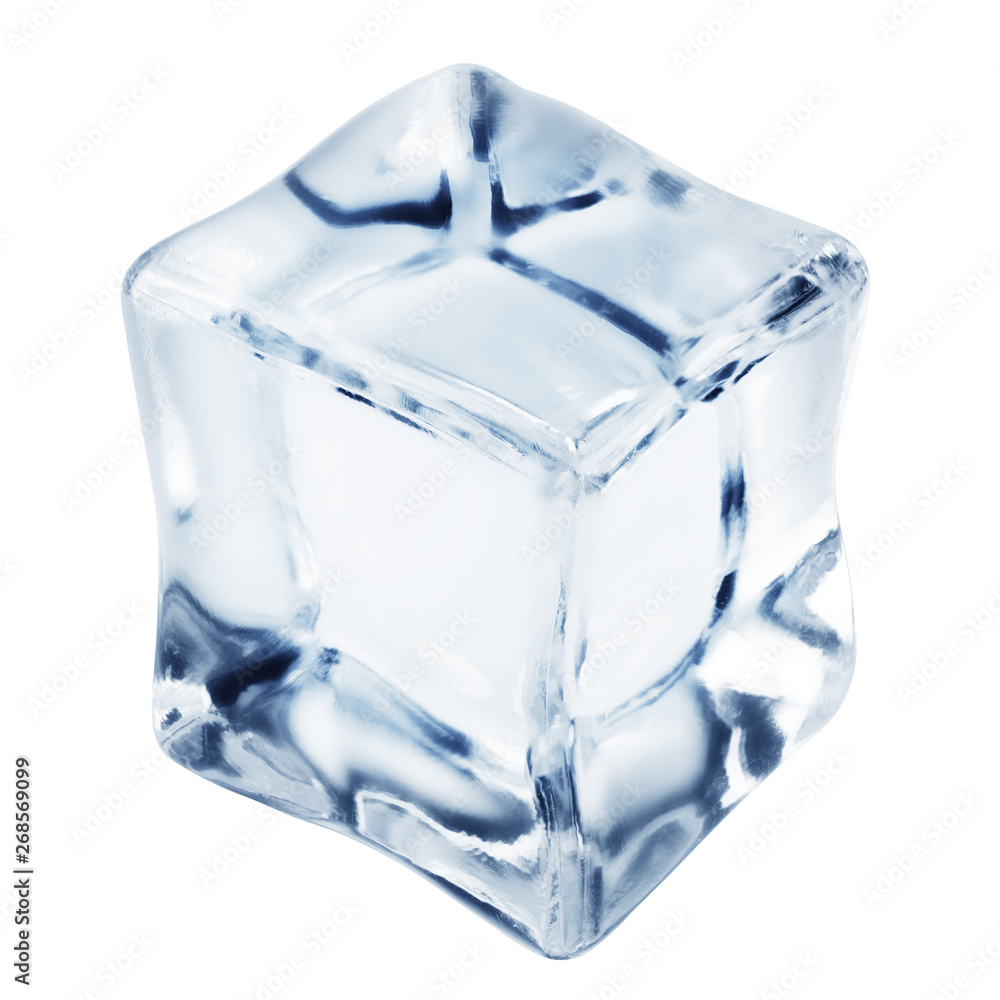 ice cube, isolated on white background, clipping path, full depth of field ice cube, isolated on white background, clipping path, full depth of field