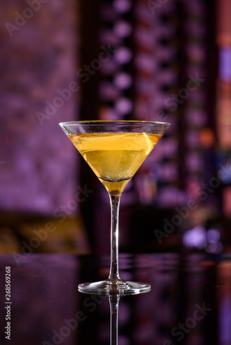 Naughty n  Nice Cocktail on the Bar Counter