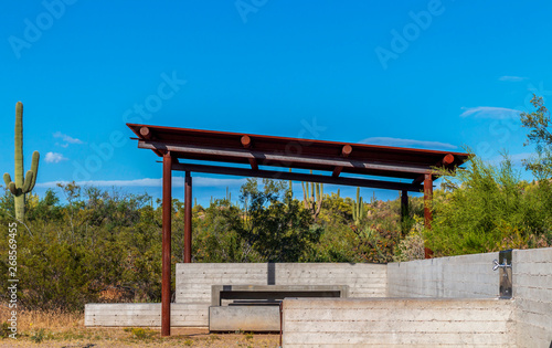 Arizona Desert Park Ramada & Seating Area photo