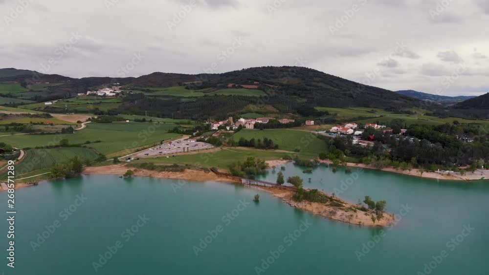 View of green water of Alloz swamp from above. View of green water of Alloz swamp from above.
