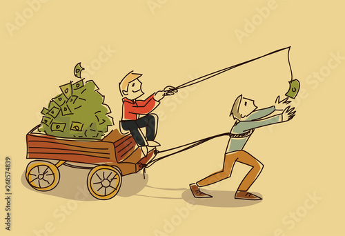 fraud money vector illustration motivation sketch doodle