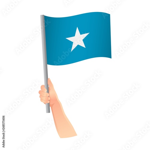 Somalia flag in hand icon © Visual Content