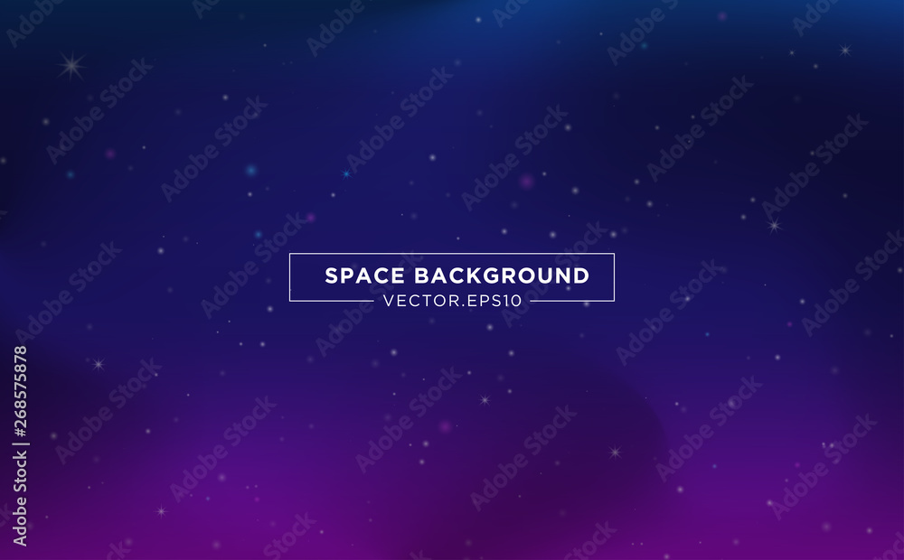 Space background template design with abstract starlight, vector eps 10