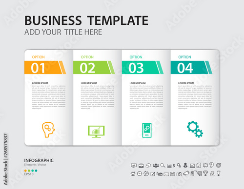 Infographics design vector template, Timeline, process chart, presentation, diagram, creative concept for infographic, web page, banner, business step options