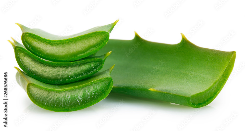 Fresh aloe vera on white background Fresh aloe vera on white background
