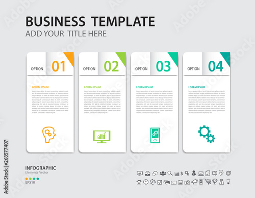 Infographics design vector template, Timeline, process chart, presentation, diagram, creative concept for infographic, web page, banner, business step options