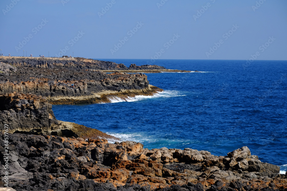 Beach Caleta de Fuste on Fuerteventura, Canary Islands.