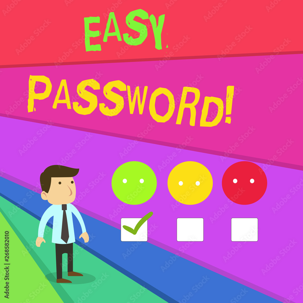 Handwriting text writing Easy Password. Conceptual photo Easy code that enables one to gain admission to program Handwriting text writing Easy Password. Conceptual photo Easy code that enables one to gain admission to program