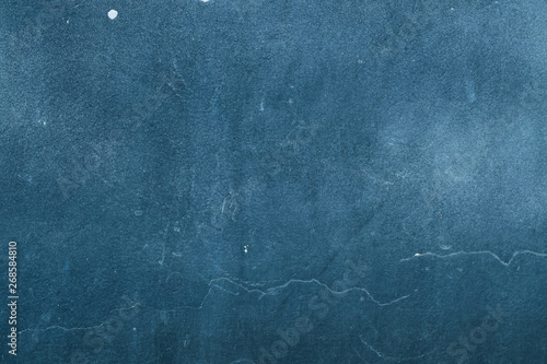 Blank grunge concrete wall blue color for texture background
