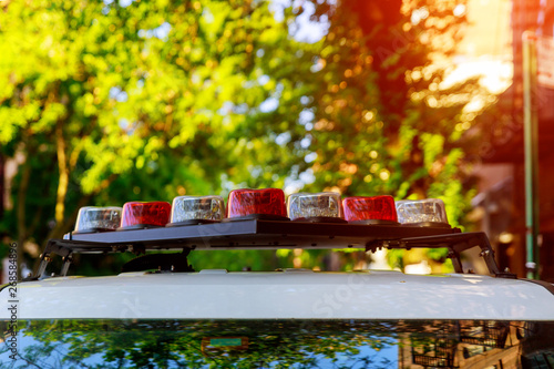 The police beacon on the New York Police department