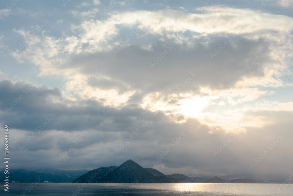 日本・北海道洞爺湖、冬の風景