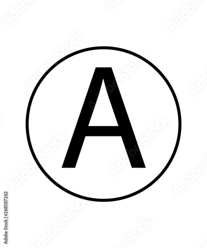 Free Download Any solvent sign. Laundry symbol.Letter A in a circle sign - GFXLoad
