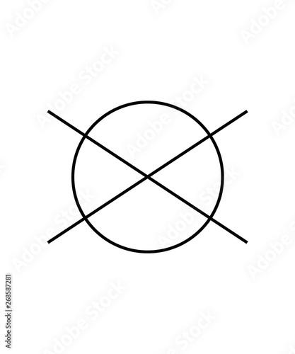 Do not dryclean sign.Laundry symbol