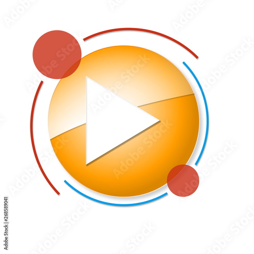 okrągły baner z ikoną