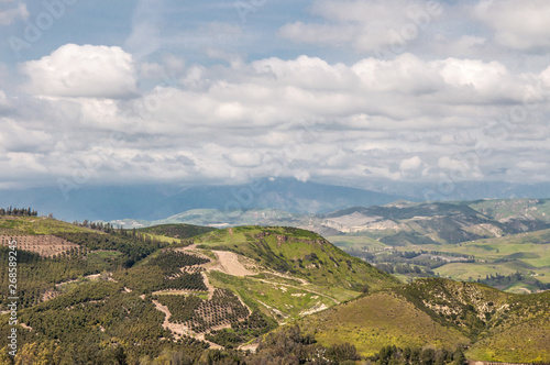 California Landscape - aerial view to the Ventura County farm lands