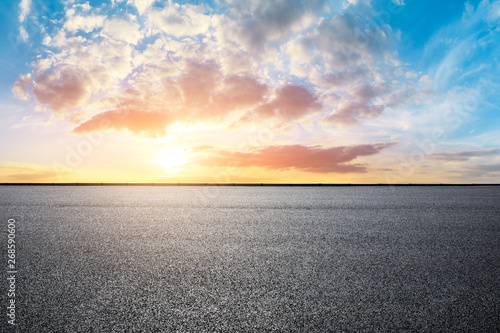 Empty road and sky nature landscape at sunrise © ABCDstock