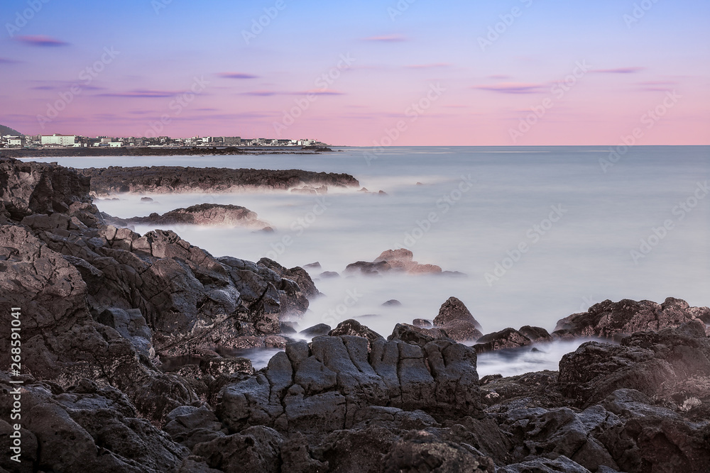 Jeju Island Lava Rock Seascape Jeju Island Lava Rock Seascape