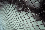 Beautiful closeup textures abstract tiles and silver and white color glass wall background and pattern