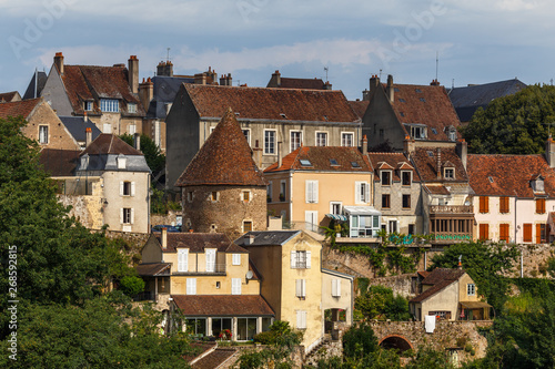 View to the historic centre of Avallon town, France photo