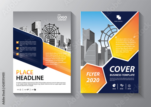 Brochure design, cover modern layout, annual report, poster, flyer in A4 with colorful triangles, geometric shapes for tech, science, market with light background